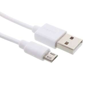 PINZUN USB - micro USB adatkábel, fehér, 1 méter - Kábel