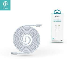 Devia USB-C - Lightning kábel, 1 méter hosszú, 18W, 3A, MFI tanúsítvánnyal, fehér - Devia