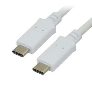 Fehér USB-C - USB-C kábel, 1 méter hosszú, 2A gyors töltéssel - USB kábel