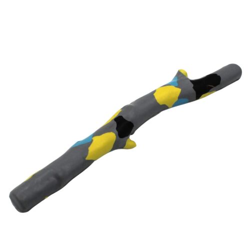 Kutyajáték Faág - Szürke - 30cm în vedere unghiulară, Băț de jucărie gri pentru câini pentru joacă interactivă