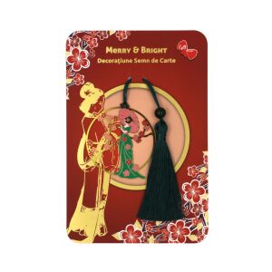 Decorațiune semn carte doamnă cu umbrelă Zen