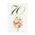 70th Birthday Card with Flowers and Gold Number