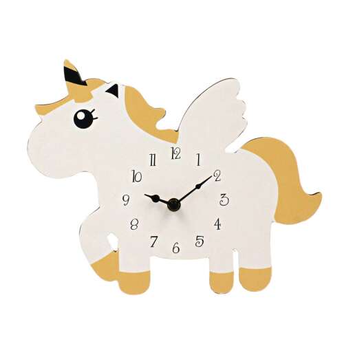 Kids Room Clock 25x30cm Cream Unicorn 90688010