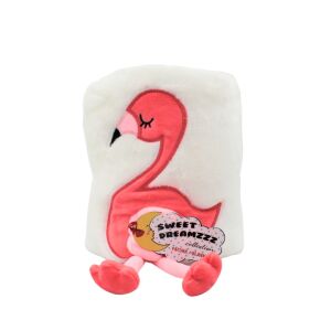 Sweet Dreamzzz Flamingo Plüschdecke mit Flamingo Charakter - Bettwäsche