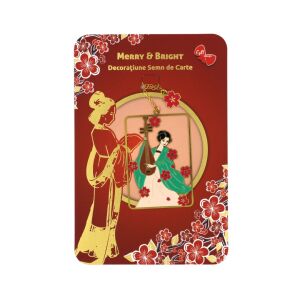 Lady with Zen Harp Bookmark Decoration 131509888 - Book