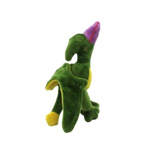 Jucărie de pluș pentru câini Dinozaur cu scârțâit - Vedere laterală - Jucării pentru câini