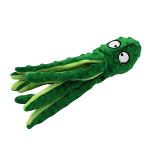 Green Octopus Plush Dog Toy with Squeaker - Dog Toy