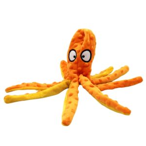 Happy Paws оранжев октопод писклива играчка за кучета - Игри за кучета