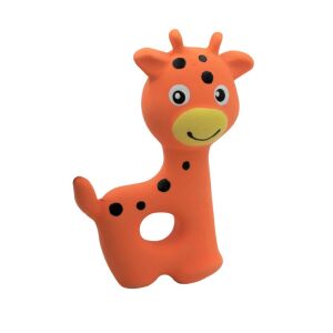 Giraffe shaped dog toy with squeaker, ideal for chewing. - Dog Toy