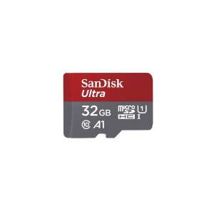 SanDisk MicroSD kártya, 32GB microSDHC Ultra Android (120MB/s, Class 10 UHS-I, A1) + adapter 90701762 - Memóriakártya