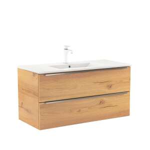 Vario Trim 100 alsó szekrény mosdóval tölgy-tölgy 90703452 - WC-Sitze, Duschkabine, Wasserhahn, Duschtür, Badezimmerschrank, Wäschekörbe und Brausegarnitur