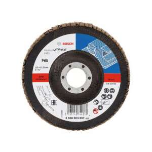 Tarcza szlifierska Bosch Standard for Metal, 125mm x 22.23mm, ziarno P60, tlenek aluminium - Papier ścierny