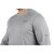 Nahaufnahme des grauen, technischen Langarm-T-Shirts Milwaukee WORKSKIN