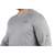 Nahaufnahme des grauen, technischen Langarm-T-Shirts Milwaukee WORKSKIN