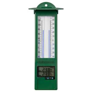 Termometru digital min/max Nature pentru exterior, verde, cu afișaj analogic și digital, Celsius și Fahrenheit - Termometre de cameră