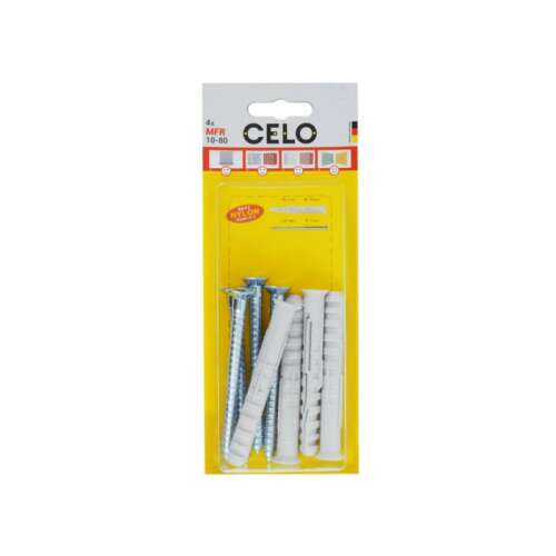 CELO MFR 10-80 SB TX műanyag dübel és csavarok, 4 db - Celo