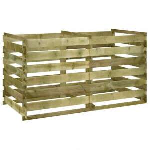 vidaXL Compostor cu stinghii, 180x90x90 cm, lemn de pin tratat