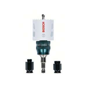 Bosch Progressor Kit 51mm Lochsäge mit Power Change Plus Adapter, zwei Adapter und einem Zentrierbohrer - Kreisschneider & Lochsägen