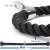 Springos triceps rope, black, 24mm diameter, 72cm length, close-up of the metal attachment and rope