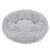 Springos donut pet bed, gray color, front view