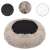 Springos donut bed, light brown color, 80 cm diameter, non-slip bottom, black non-slip bottom, white non-slip bottom