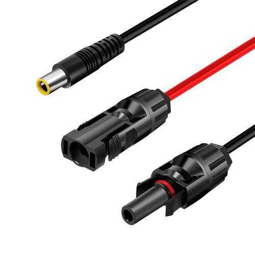 Logilink Napelemes adapter kábel, DC7909/M - 2x MC4/MF, CU, fekete/piros, 1,8 m