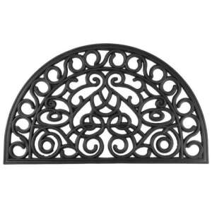 Black rubber doormat with a decorative pattern, Grand brand - Doormat