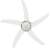 vidaXL mennyezeti ventilátor lámpával, fehér, 128 cm, 5 lapát, felülnézet