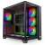 NJOY AURA ATX mid-tower computer case with tempered glass side panel and ARGB fans