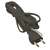 Emos 3 meter black power cable with European plug, close-up