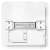 Emos Tori 15W LED Ceiling Light, back view, square, white, IP54, 1500lm, neutral white