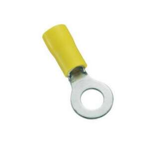Sárga szigetelt szemes saru, 6mm2, M8 - Kábel csatlakozó & Kábelvég