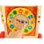 Kruzzel 2in1 XXL Wooden Pusher Cube Educational Toy, close-up of the clock