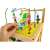 Kruzzel 2in1 XXL Wooden Pusher Cube Educational Toy, close-up of the shape sorter