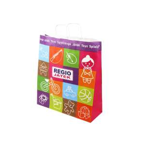 REGIO JÁTÉK Geschenktasche, große Größe, bunt, mit Spielzeugbildern, perfekt für Geburtstags- oder Namenstagsgeschenke - Regio