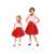 50-es évek pöttyös piros-fehér ruha lány jelmez, 1950-es divat, retro ruha, vintage ruha, rockabilly, pinup lány, gyerek jelmez, lány jelmez, jelmez, buli, halloween, farsang, jelmezbál, cosplay, piros szoknya, fehér felső, fekete pöttyök, fejpánt, fejpánt, piros sál, fehér zokni, fekete cipő