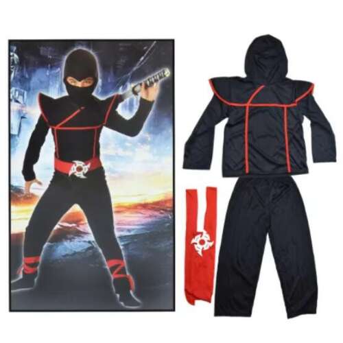 Ninja fiú jelmez L-es méret (120-130cm) maszkkal, övvel és lábszalagokkal