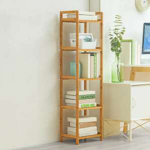 5-tier bamboo shelf, bathroom shelf, kitchen shelf, storage shelf, BAM04-128 - Bathroom shelf unit