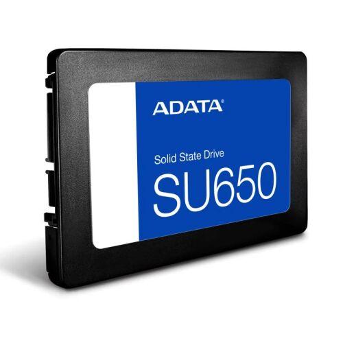 Szögletes nézet az ADATA SU650 2TB SSD-ről