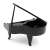 Fekete Mini Zongora 13 Beépített Dallammal és LED Világítással - Oldalnézet