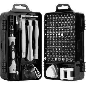 Precision Screwdriver Set with Accessories, 115 pcs, Ideal for Phone Repair