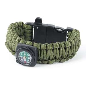 Paracord Túlélő Karkötő - Iránytű, Síp, Kés - 3,5m Zsinór
