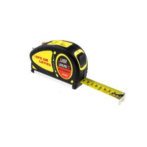 Laser level with measuring tape, 5.5m, black and yellow - Laser level