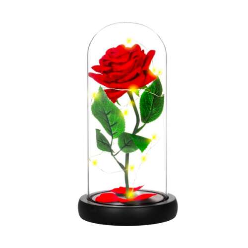 Örök rózsa LED fénnyel