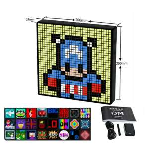 Gamer asztali digitális LED kijelző aplikációs vezérléssel - 16x16 pixel 90781646 - Dekorációs lámpa