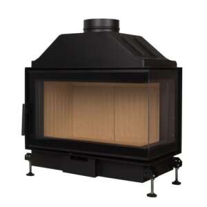 A-Caminetti QUATTRO 70 R Open Side wood burning fireplace with side glass door, black, 12 kW - Fireplace & Stove
