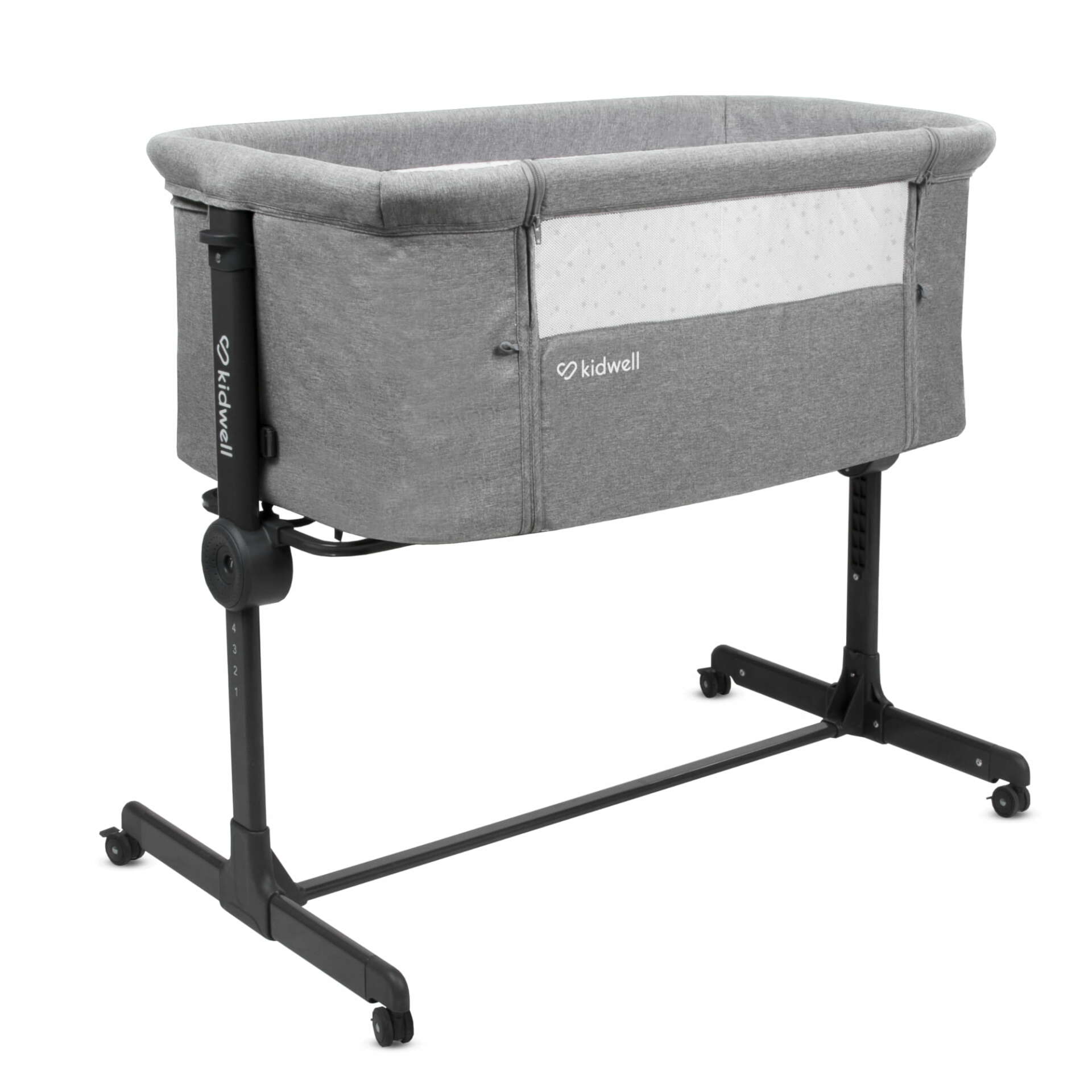 Kidwell Snuzzy szülői ágyhoz csatlakoztatható Kiságy matraccal #világosszürke