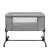 Kidwell Snuzzy light grey bedside crib front view