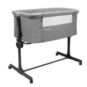 Kidwell Snuzzy Baby Cot with mattress attachment for parents' bed #light grey