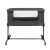 Kidwell Snuzzy dark grey bedside crib front view